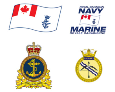 Les marques distinctives qui identifient la Marine royale canadienne