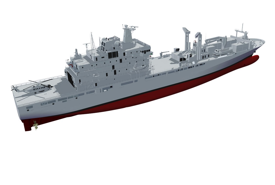 Slide - Artist rendering of the definition design for Joint Support Ship.