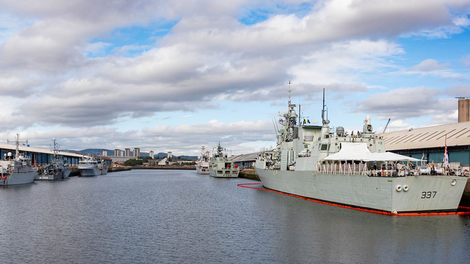 HMCS Fredericton in port in Glasgow